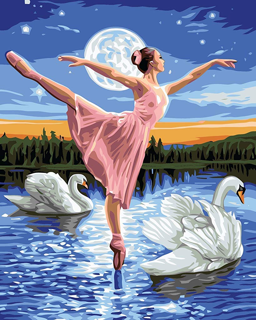 Supvox DIY Oil Painting - Paint by Numbers for Kids and Adults Beginners Kits with Brushes Supvox DIY Oil Painting - Paint by Numbers for Kids and Adults Beginners Kits with Brushes